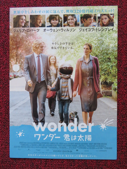 WONDER JAPANESE CHIRASHI (B5) POSTER OWEN WILSON JULIA ROBERTS 2017