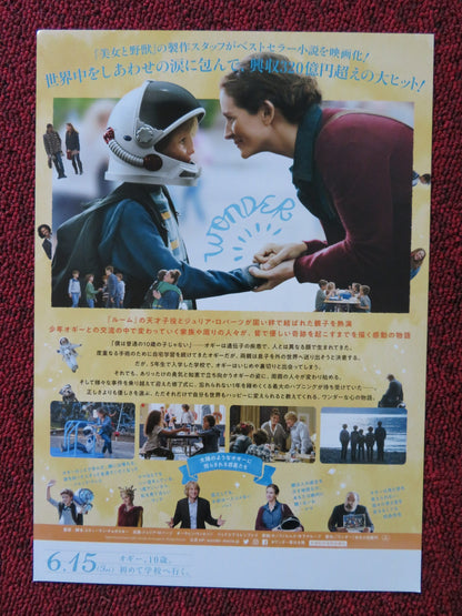 WONDER JAPANESE CHIRASHI (B5) POSTER OWEN WILSON JULIA ROBERTS 2017