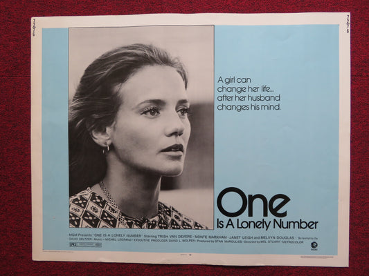 ONE IS A LONELY NUMBER US HALF SHEET (22"x 28") POSTER TRISH VAN DEVERE 1972