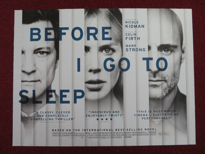 BEFORE I GO TO SLEEP UK QUAD (30"x 40") ROLLED POSTER NICOLE KIDMAN C.FIRTH 2014