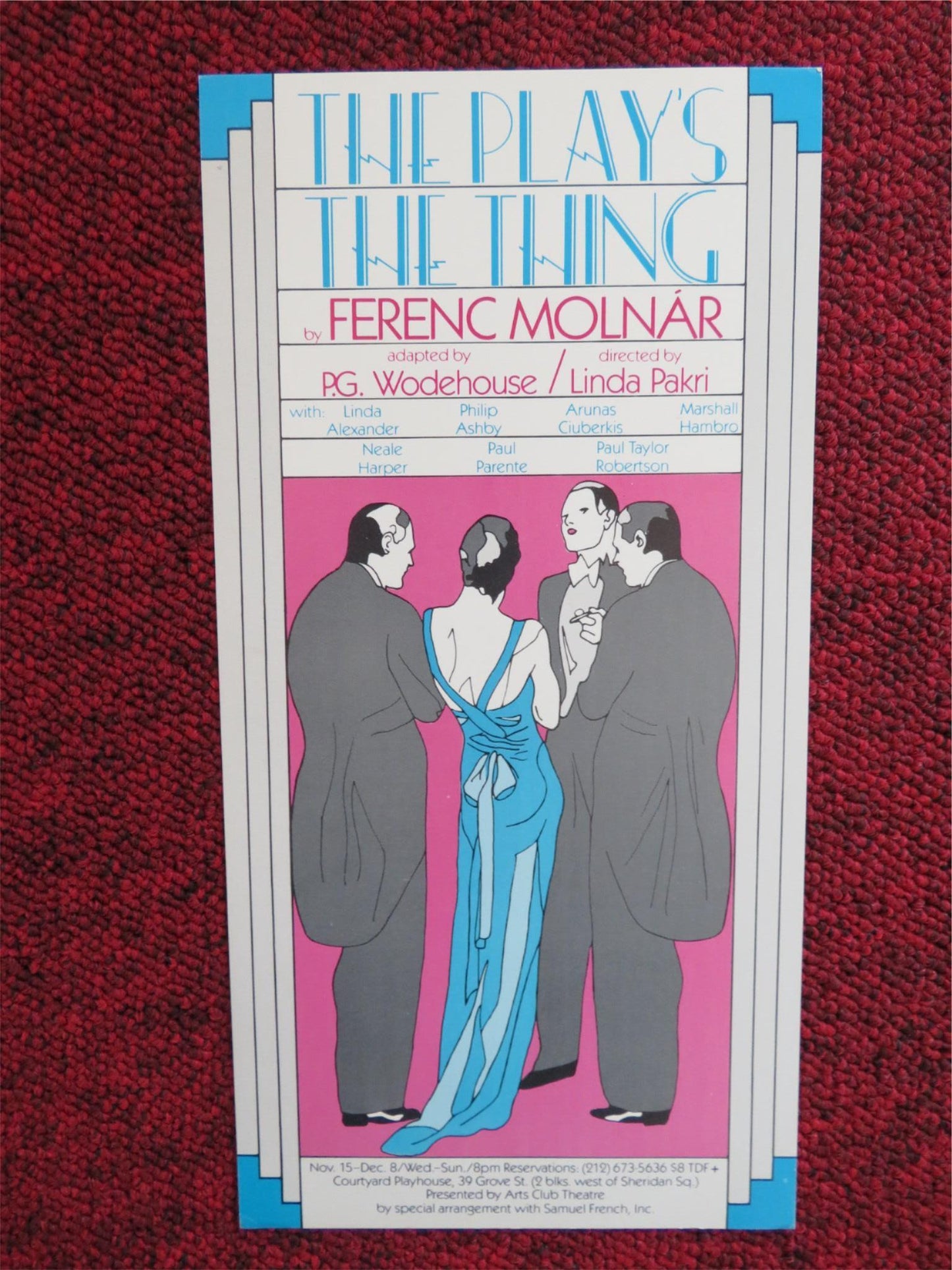 THE PLAY'S THE THING FLYER LINDA ALEXANDER PHILIP ASHBY