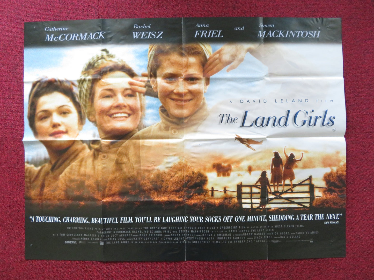 THE LAND GIRLS UK QUAD POSTER FOLDED ANNA FRIEL RACHEL WEISZ 1998