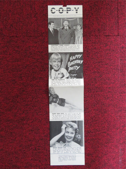 COPY FLYER DEC 21, 1956 RKO RADIO DEBBIE REYNOLDS PATTI MCCORMACK