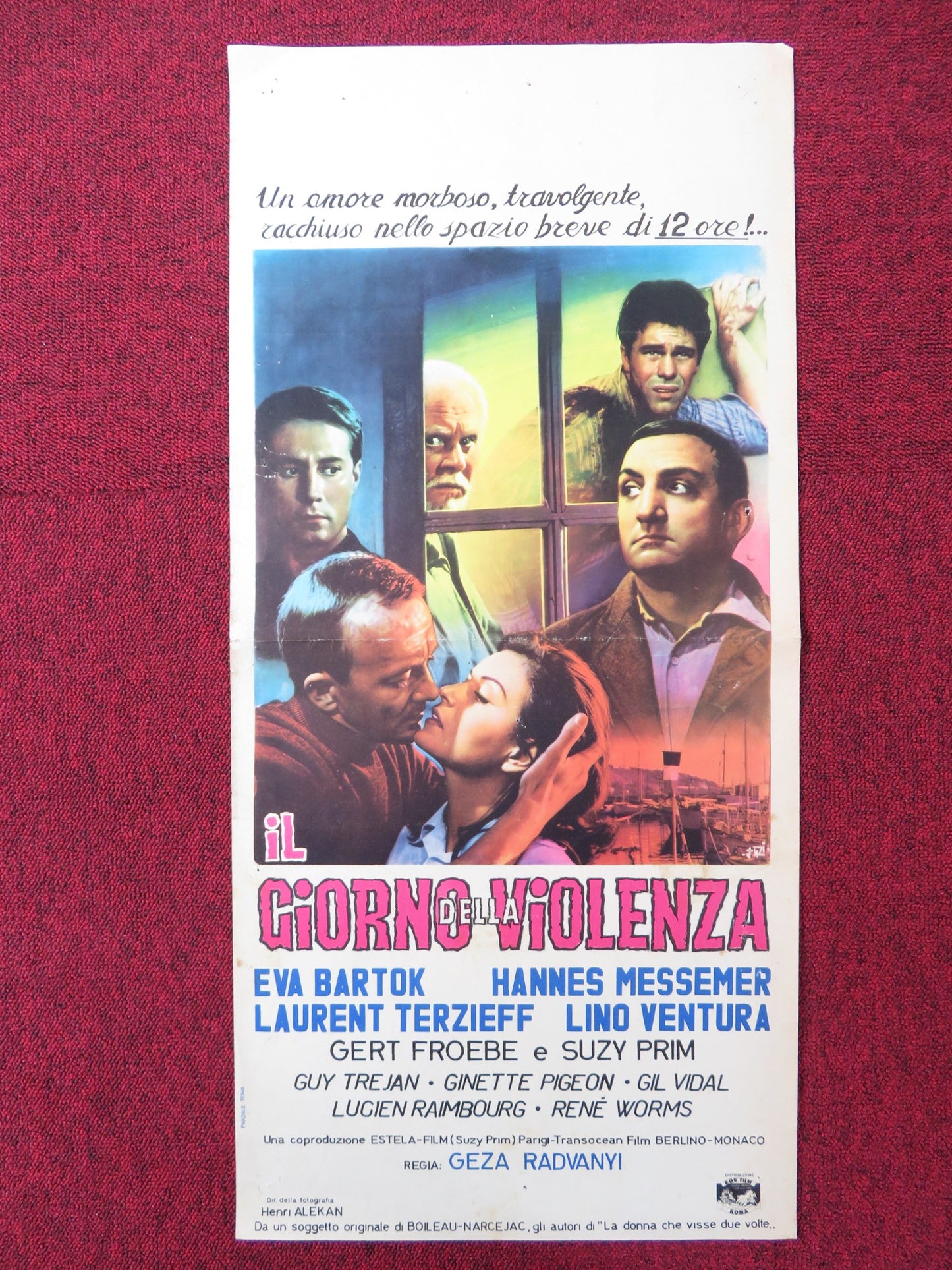 IL GIORNO DELLA VIOLENZA ITALIAN LOCANDINA POSTER E. BARTOK HANNES MESSEMER 1959