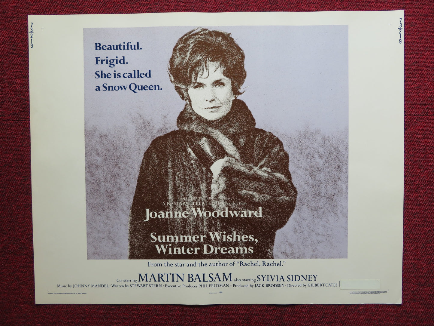 SUMMER WISHES, WINTER DREAMS  US HALF SHEET (22"x 28") POSTER J WOODWARD 1973