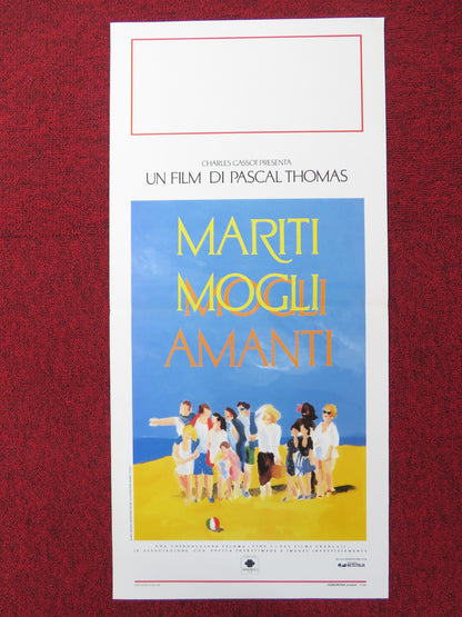 MARITI MOGLI AMANTI ITALIAN LOCANDINA POSTER JEAN-FRANCOIS STEVENIN MONCUR 1989