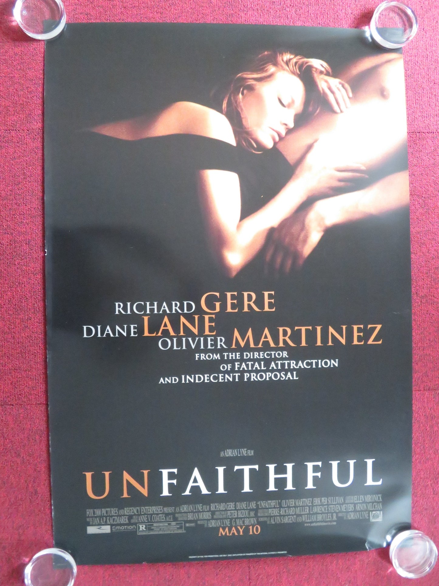 UNFAITHFUL- B US ONE SHEET ROLLED POSTER DIANE LANE RICHARD GERE 2002