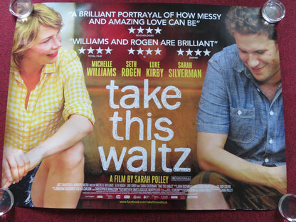 TAKE THIS WALTZ UK QUAD (30"x 40") ROLLED POSTER SETH ROGEN M. WILLIAMS 2011