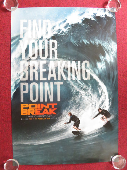 POINT BREAK US ONE SHEET ROLLED POSTER EDGAR RAMIREZ LUKE BRACEY 2015