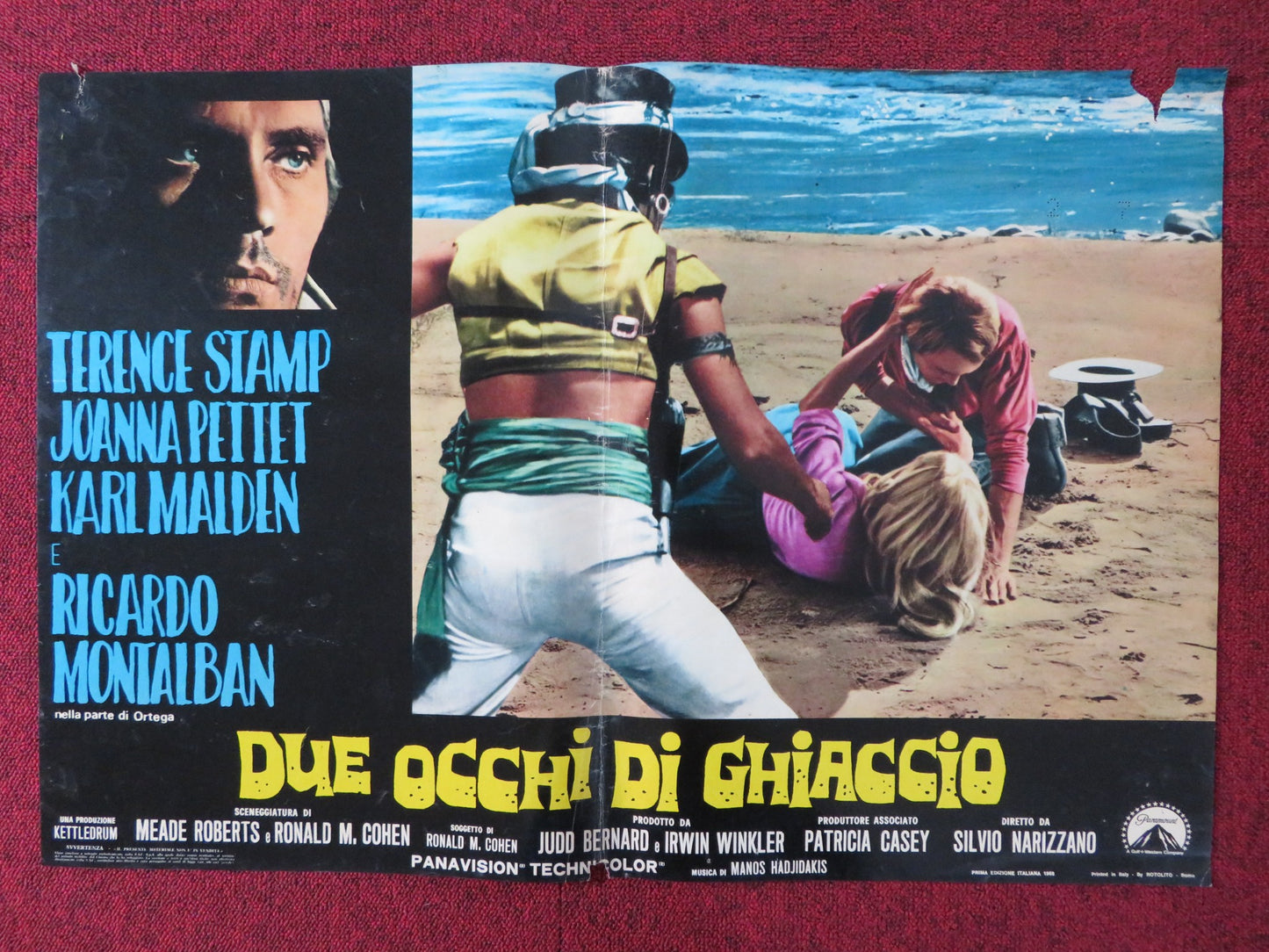 BLUE - C ITALIAN FOTOBUSTA POSTER TERENCE STAMP JOANNA PETTET 1968