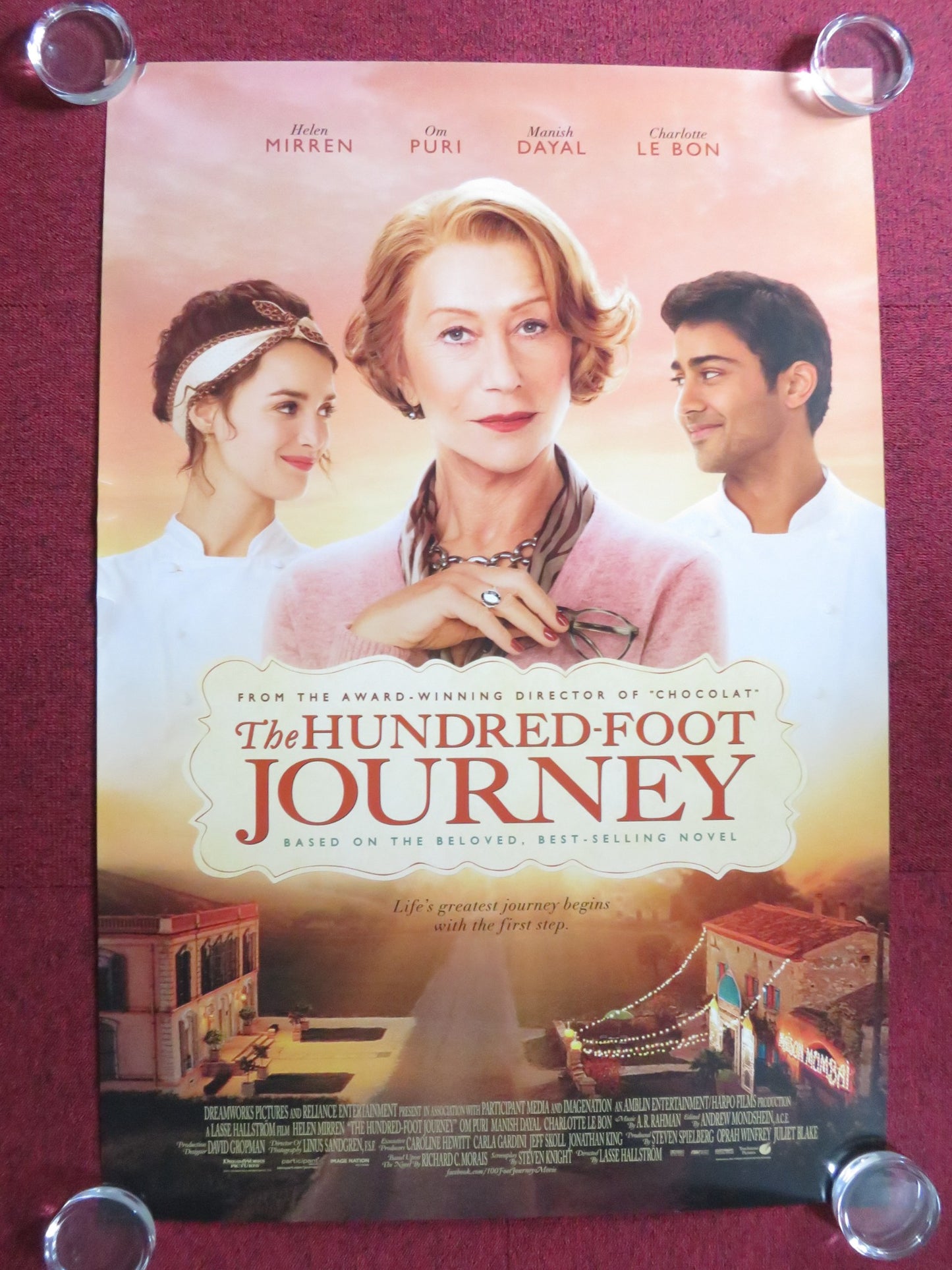 THE HUNDRED-FOOT JOURNEY US ONE SHEET ROLLED POSTER HELEN MIRREN OM PURI 2014