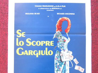 SE LO SCOPRE GARGIULO ITALIAN LOCANDINA POSTER GUILIANA DE SIO R. ANCONINA 1988