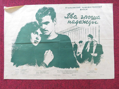 TWO CENTS WORTH OF HOPE  RUSSIAN POSTER MARIA FIORE VINCENZO MUSOLINO 1952