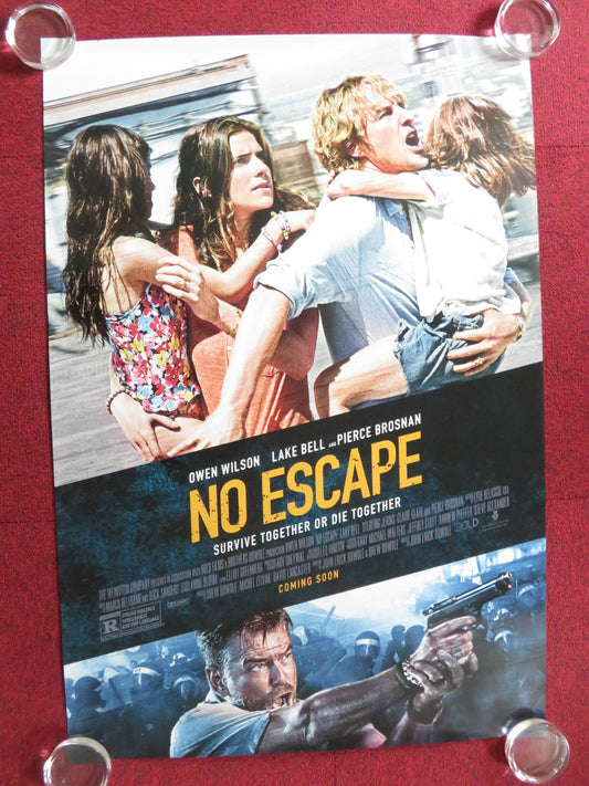 NO ESCAPE US ONE SHEET ROLLED POSTER OWEN WILSON LAKE BELL 2015