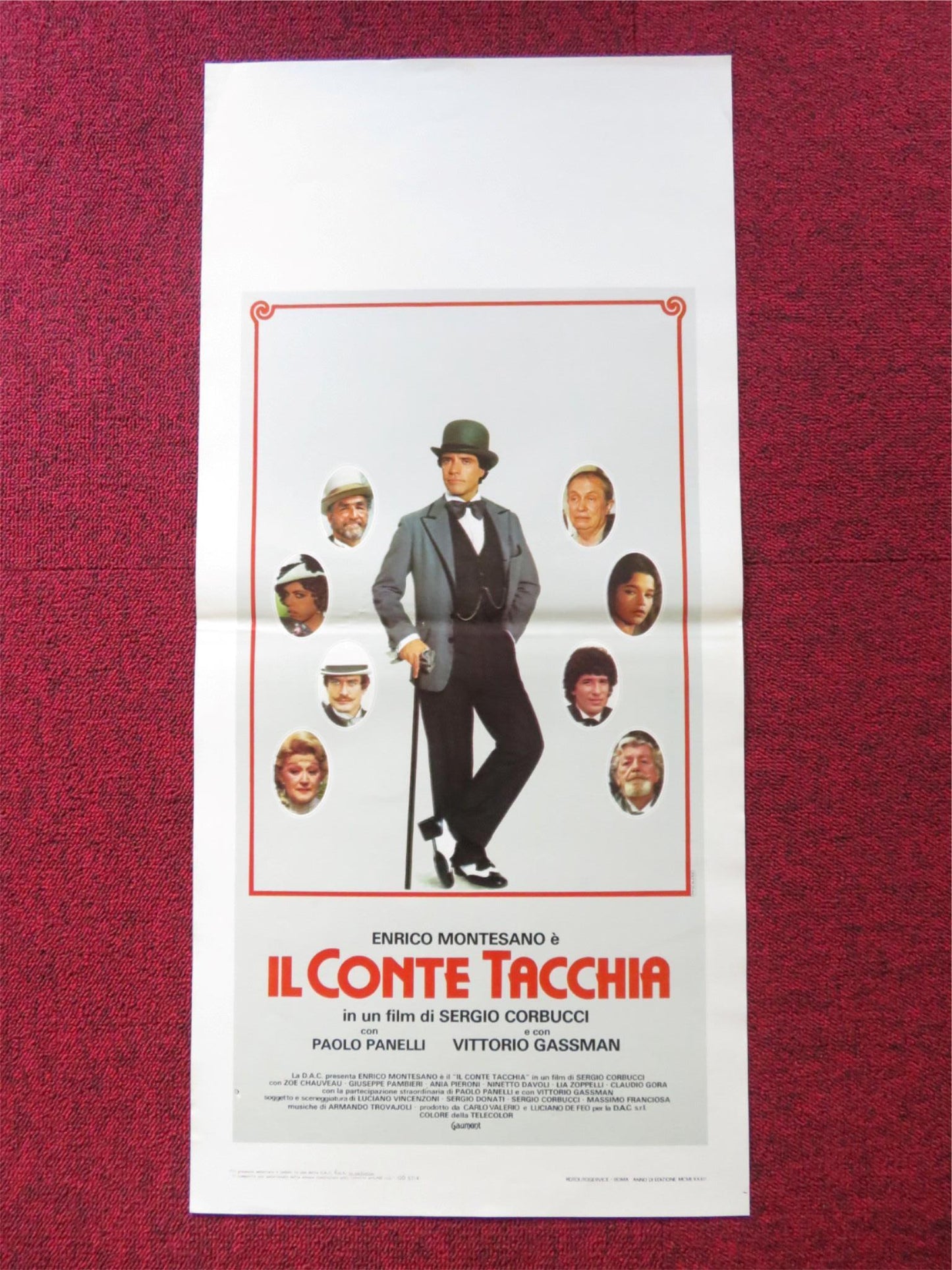 IL CONTE TACCHIA ITALIAN LOCANDINA POSTER ENRICO MONTESANO VITTORIO GASSMAN 1982