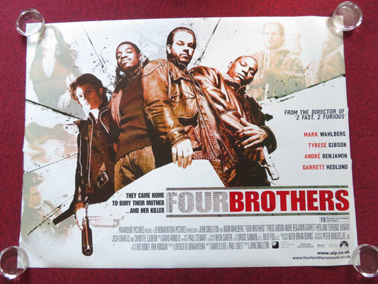 FOUR BROTHERS UK QUAD (30"x 40") ROLLED POSTER MARK WAHLBERG TYRESE GIBSON 2005