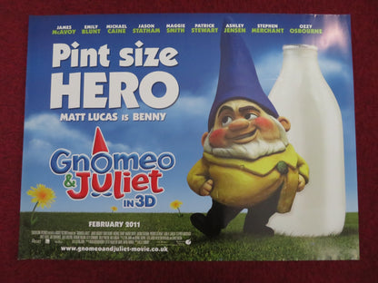 GNOMEO AND JULIET UK QUAD (30"x 40") ROLLED POSTER JAMES MCAVOY EMILY BLUNT 2011