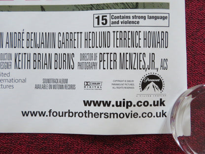 FOUR BROTHERS UK QUAD (30"x 40") ROLLED POSTER MARK WAHLBERG TYRESE GIBSON 2005