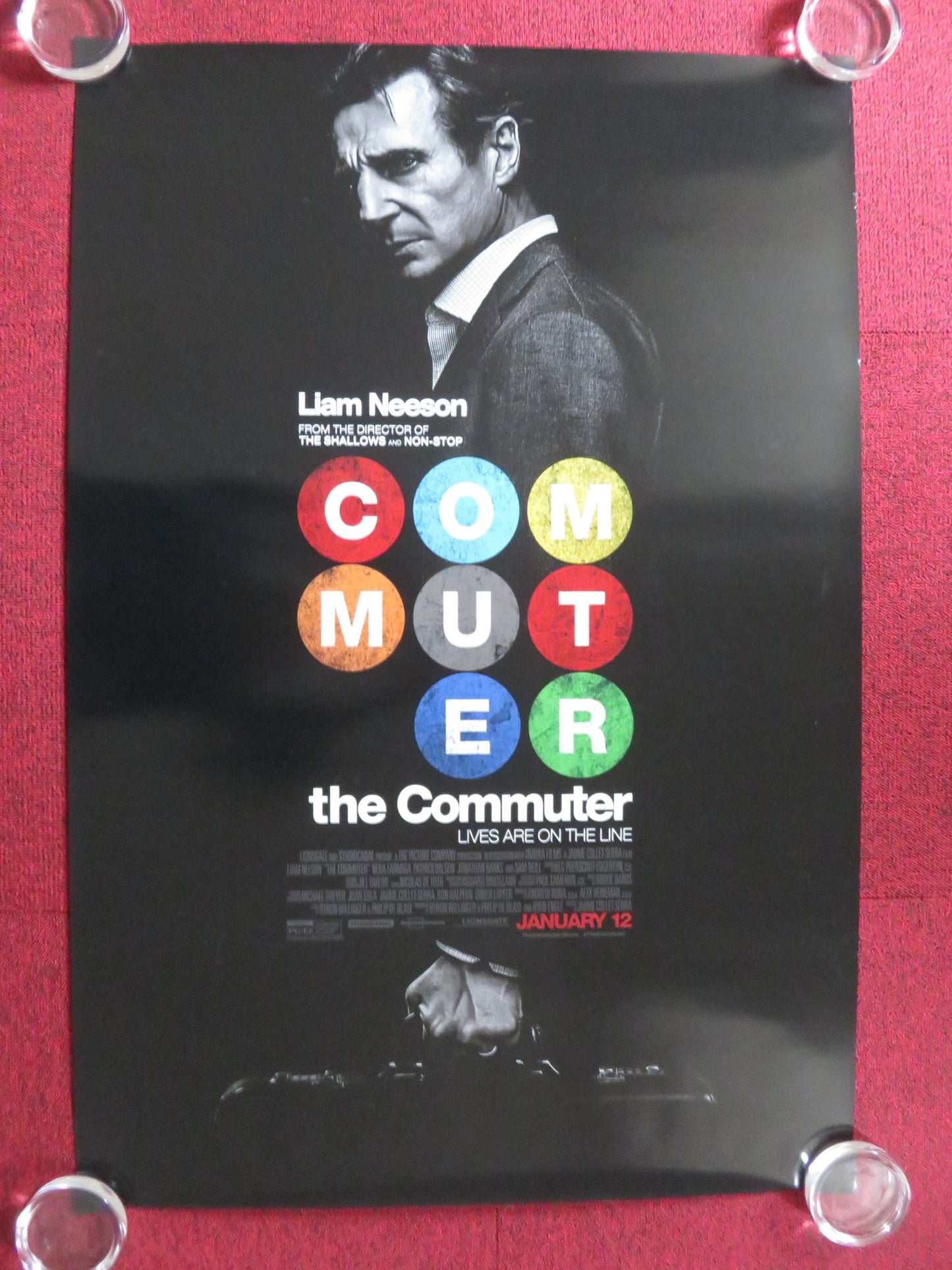 THE COMMUTER US ONE SHEET ROLLED POSTER LIAM NEESON SAM NEILL 2018