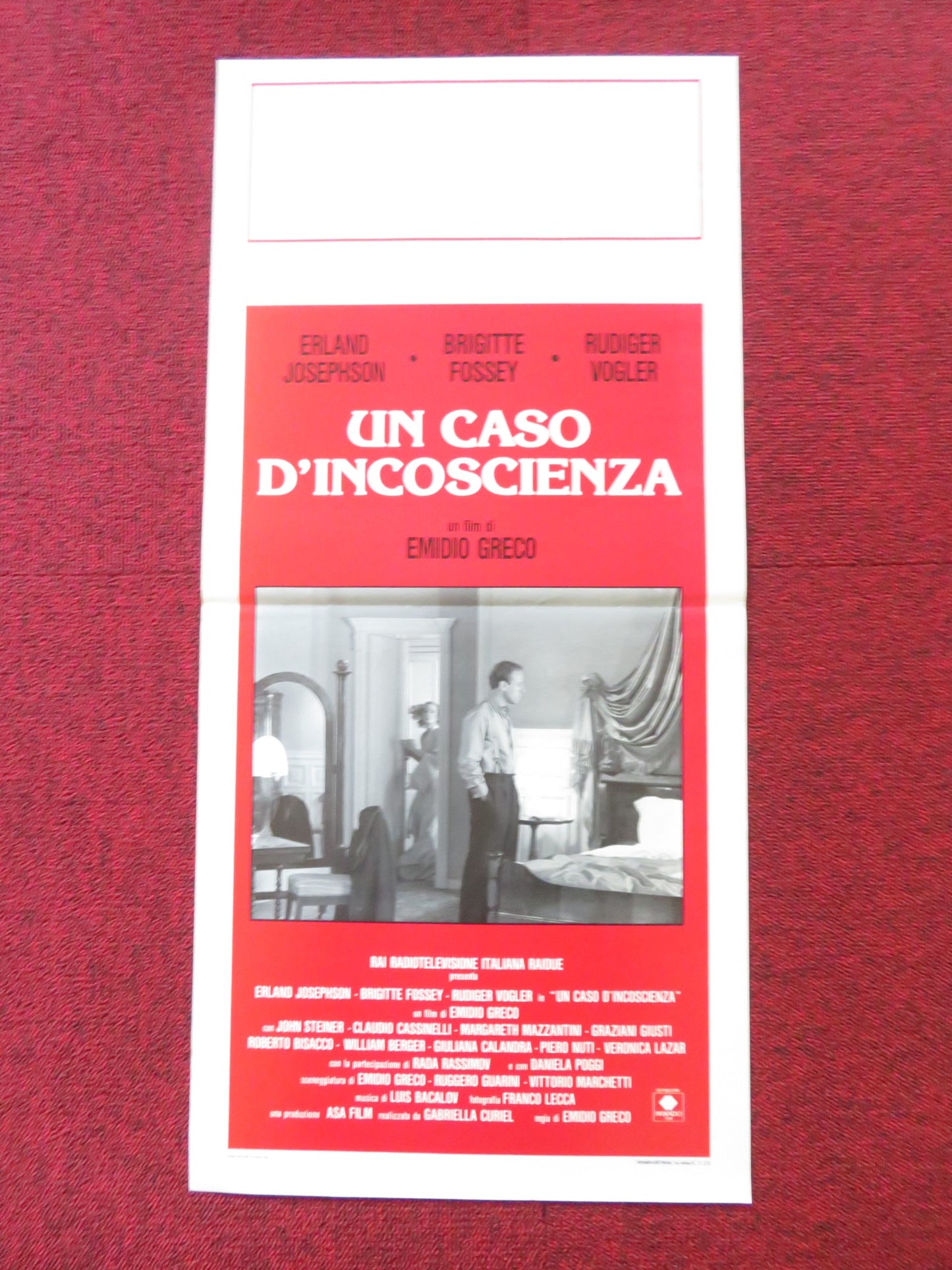 UN CASO D'INCOSCIENZA ITALIAN LOCANDINA POSTER ERLAND JOSEPHSON B. FOSSEY 1988