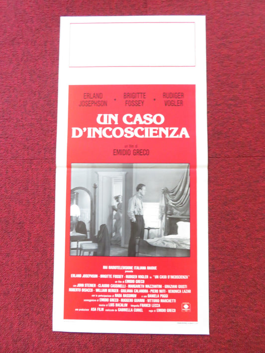 UN CASO D'INCOSCIENZA ITALIAN LOCANDINA POSTER ERLAND JOSEPHSON B. FOSSEY 1988