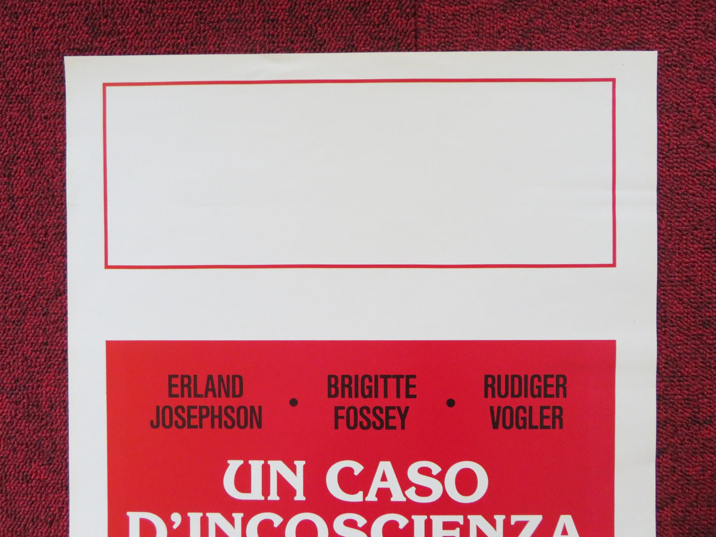 UN CASO D'INCOSCIENZA ITALIAN LOCANDINA POSTER ERLAND JOSEPHSON B. FOSSEY 1988