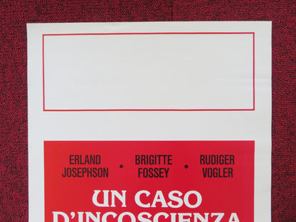 UN CASO D'INCOSCIENZA ITALIAN LOCANDINA POSTER ERLAND JOSEPHSON B. FOSSEY 1988