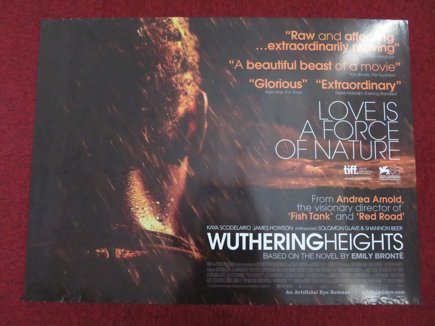 WUTHERING HEIGHTS UK QUAD (30"x 40") ROLLED POSTER KAYA SCODELARIO 2011