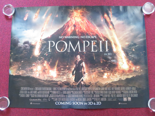 POMPEII UK QUAD (30"x 40") ROLLED POSTER KIT HARINGTON KIEFER SUTHERLAND 2014