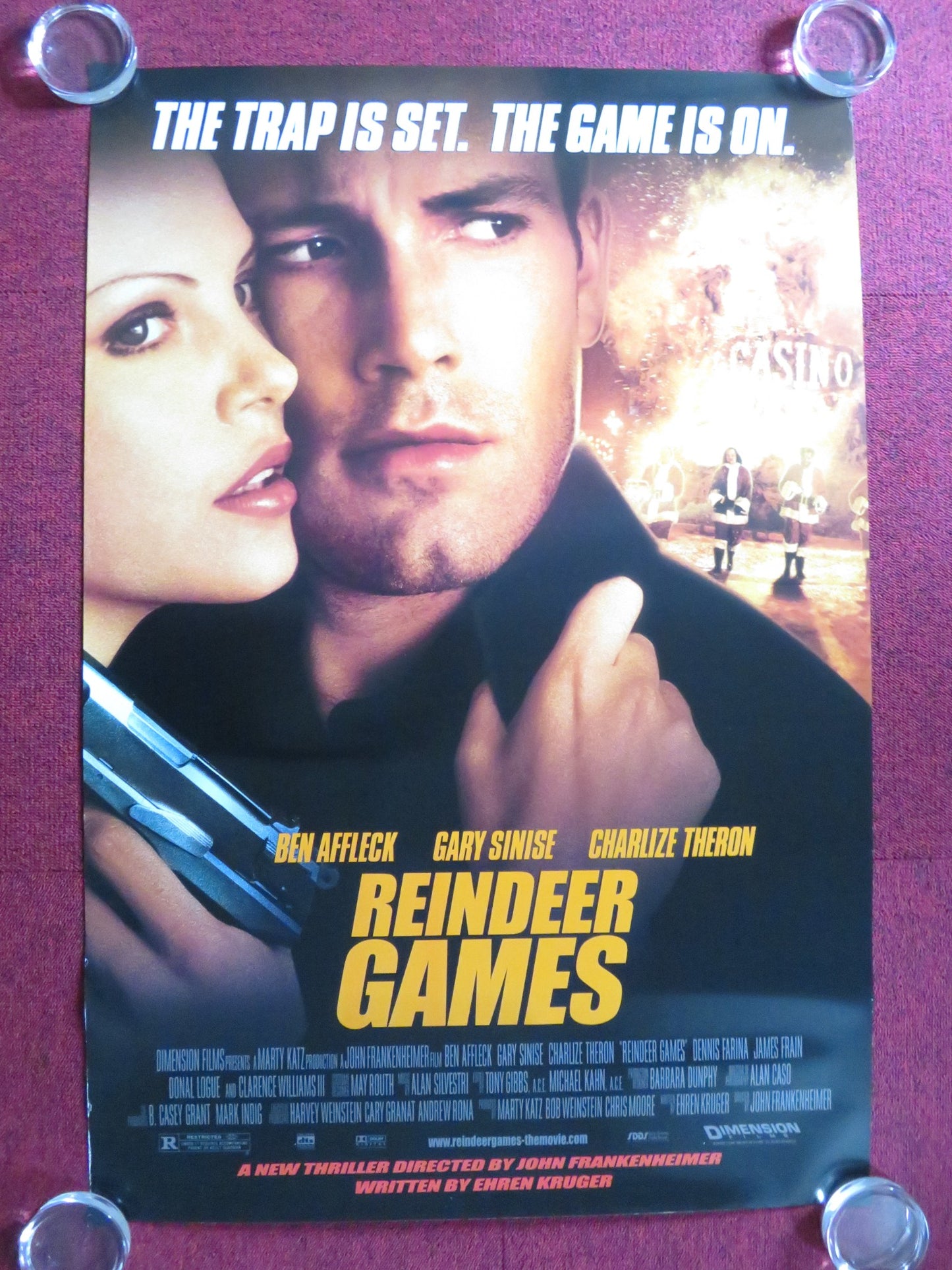 REINDEER GAMES US ONE SHEET ROLLED POSTER BEN AFFLECK CHARLIZE THERON 2000