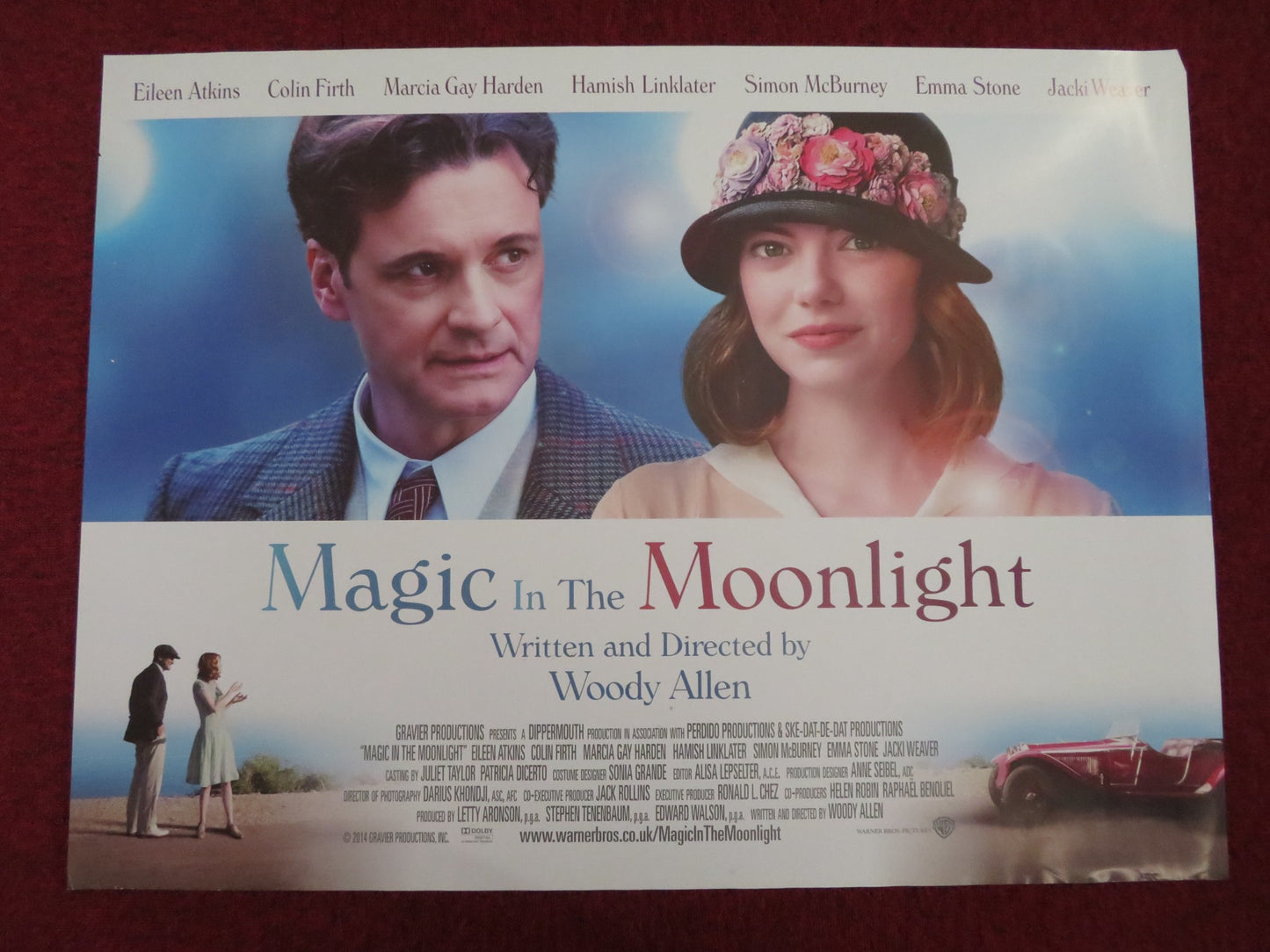 MAGIC IN THE MOONLIGHT UK QUAD (30"x 40") ROLLED POSTER WOODY ALLEN 2014