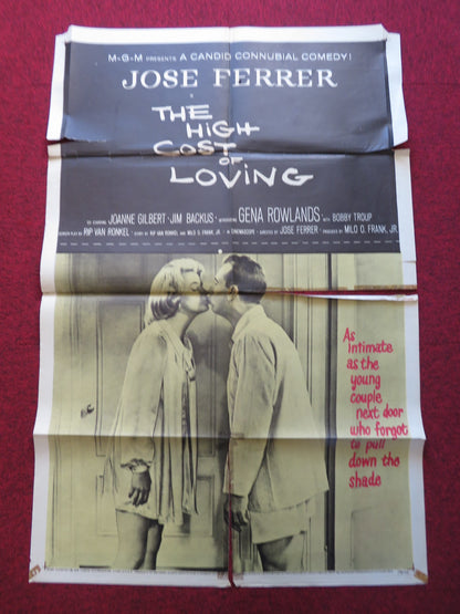 THE HIGH COST OF LOVING FOLDED US ONE SHEET POSTER JOSE FERRER JIM BACKUS 1958