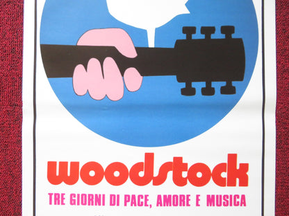 WOODSTOCK ITALIAN LOCANDINA POSTER JIMI HENDRIX THE WHO 1970