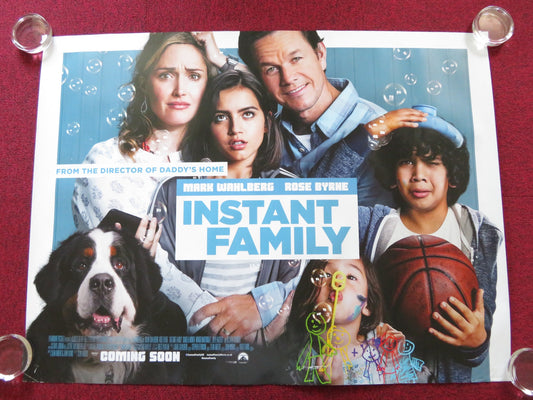 INSTANT FAMILY UK QUAD (30"x 40") ROLLED POSTER MARK WAHLBERG ROSE BYRNE 2018