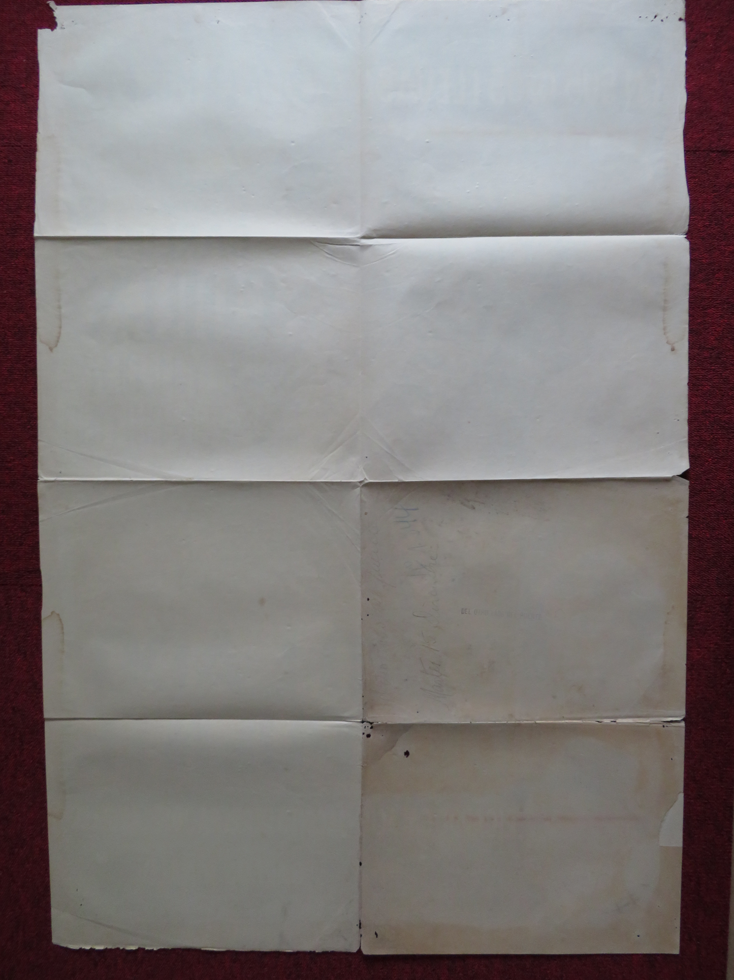 DEL OTRO LADO DEL PUENTE FOLDED ARGENTINA ONE SHEET POSTER CARLOS CORES