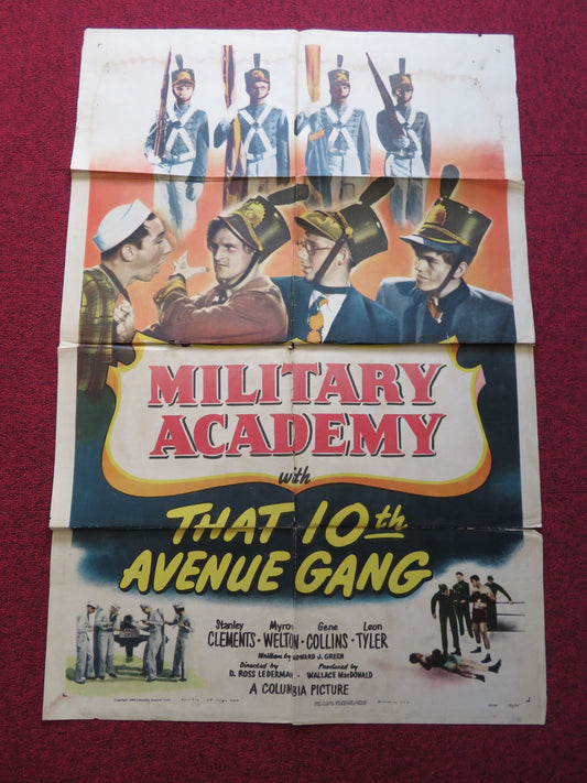 MILITARY ACADEMY WITH THAT TENTH AVENUE GANG FOLDED US ONE SHEET POSTER 1950