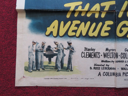 MILITARY ACADEMY WITH THAT TENTH AVENUE GANG FOLDED US ONE SHEET POSTER 1950