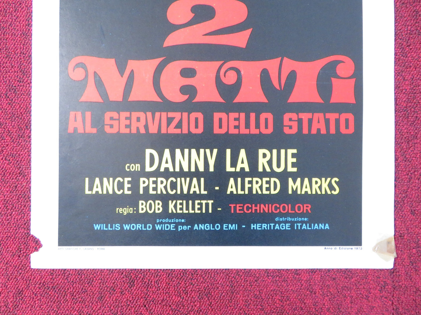 OUR MISS FRED ITALIAN LOCANDINA POSTER DANNY LA RUE ALFRED MARKS 1973