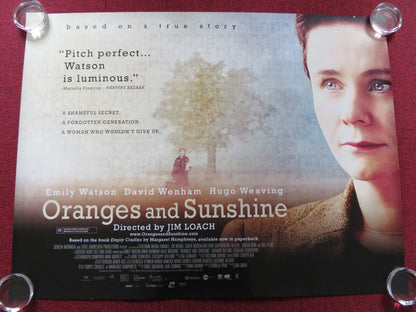 ORANGES AND SUNSHINE UK QUAD (30"x 40") ROLLED POSTER EMILY WATSON 2010