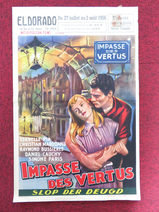 LOVE AT NIGHT BELGIUM POSTER ISABELLE PIA CHRISTIAN MARQUAND 1955