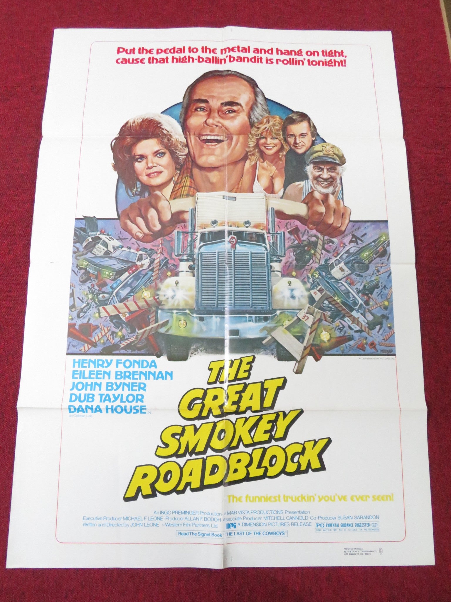 THE GREAT SMOKEY ROADBLOCK FOLDED US ONE SHEET POSTER HENRY FONDA 1977 ...