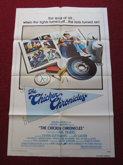 THE CHICKEN CHRONICLES FOLDED US ONE SHEET POSTER STEVEN GUTTENBERG 1977