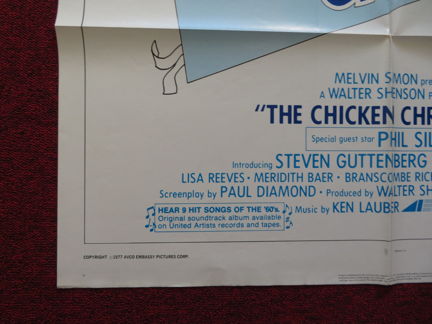 THE CHICKEN CHRONICLES FOLDED US ONE SHEET POSTER STEVEN GUTTENBERG 1977