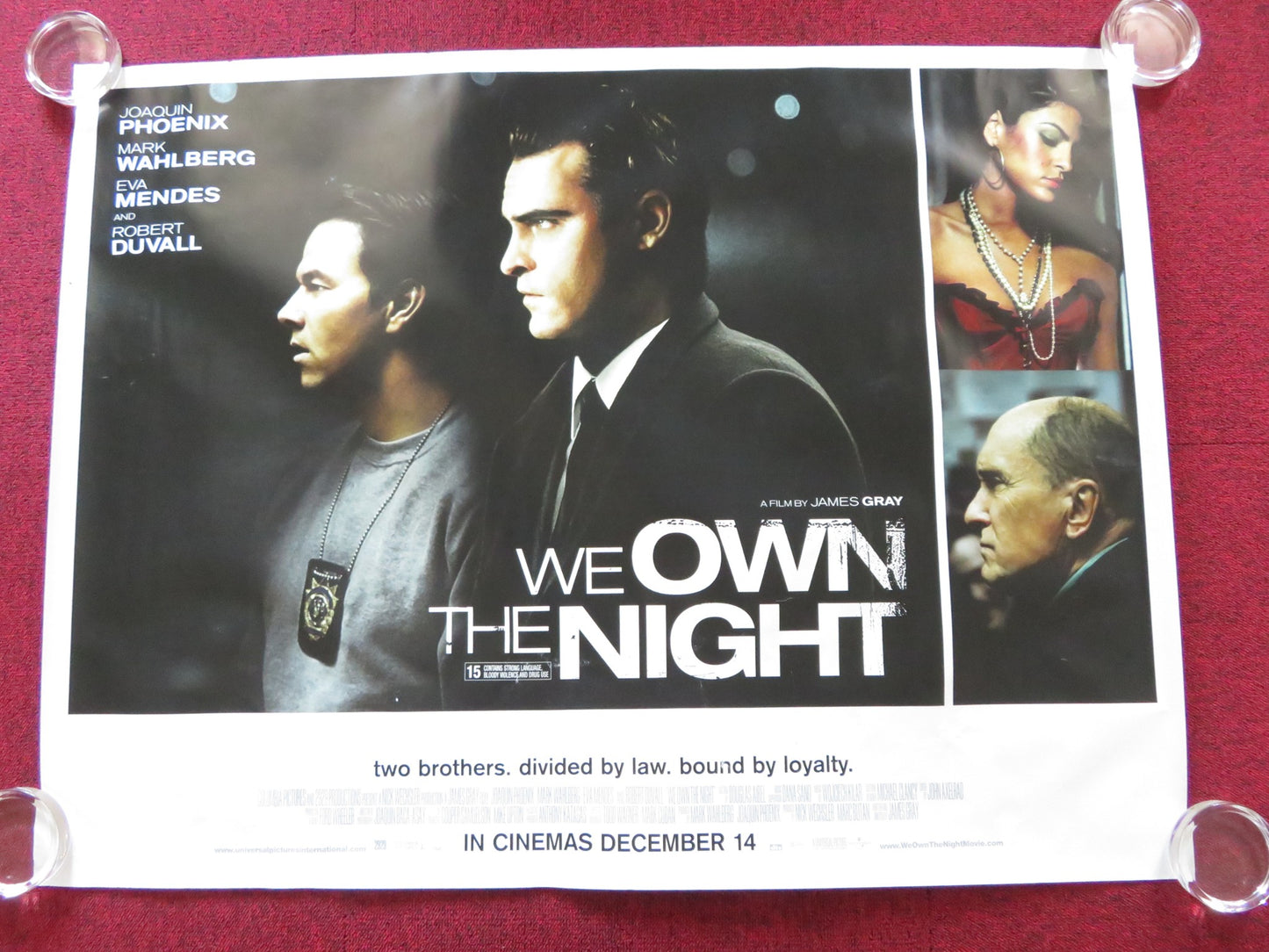 WE OWN THE NIGHT UK QUAD (30"x 40") ROLLED POSTER JOAQUIN PHOENIX 2007