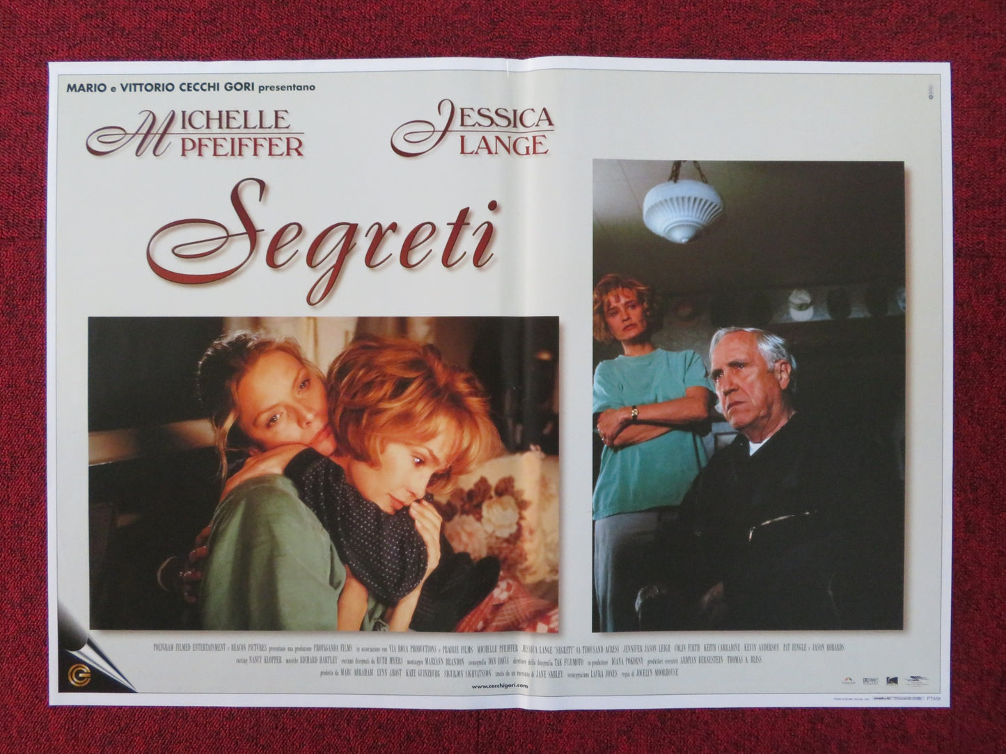 SEGRETI - C ITALIAN FOTOBUSTA POSTER MICHELLE PFEIFFER JESSICA LANGE 1997