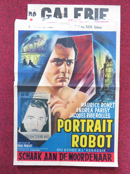 PORTRAIT ROBOT BELGIUM POSTER MAURICE RONET ANDREA PARISY 1962