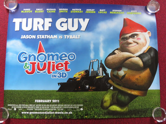 GNOMEO AND JULIET UK QUAD (30"x 40") ROLLED POSTER JAMES MCAVOY EMILY BLUNT 2011