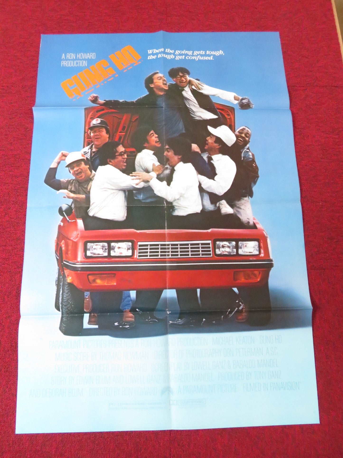 GUNG HO FOLDED US ONE SHEET POSTER MICHAEL KEATON GEDDE WATANABE 1986