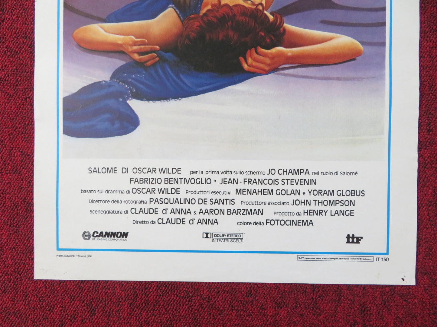 SALOME ITALIAN LOCANDINA POSTER CANNON TOMAS MILIAN 1986