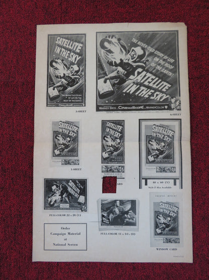 SATELLITE IN THE SKY FOLDED PRESS BOOK CUT WARNER BROS. KIERON MOORE 1956